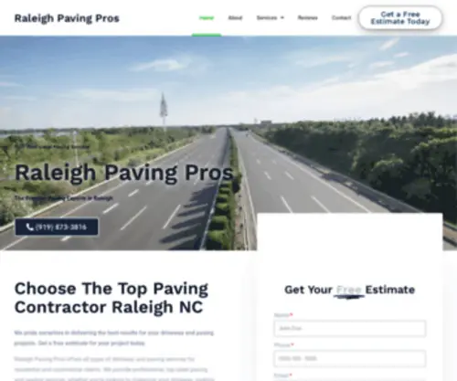 Raleigh-Paving.com(Paving Contractor Raleigh NC) Screenshot