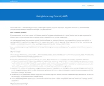 Raleighaddtesting.com(Raleigh Learning Disability ADD ADHD Dyslexia Testing In Raleigh NC) Screenshot