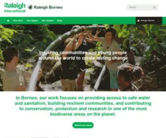 Raleighborneo.org(Raleigh International) Screenshot