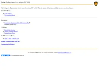 Raleighfirenews.org(Raleigh Fire Department News) Screenshot