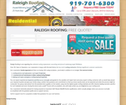 Raleighnc-Roofing.com(Raleigh Roofing) Screenshot