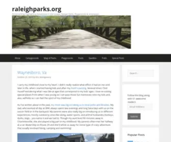 Raleighparks.org(Personal Blog Highlighting Adventures in the Greater Raleigh Parks) Screenshot