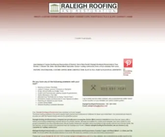 Raleighroofing.com(Raleigh Roofing and Restoration) Screenshot