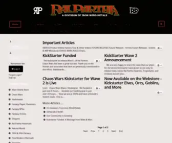 Ralpartha.com(Iron Wind Metals annoucing Ral Partha Legacy) Screenshot