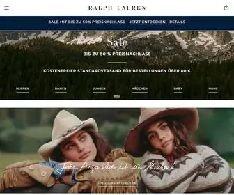 Ralphlauren.de(Entdecken Sie das Neueste von Polo Ralph Lauren & die neue HW23) Screenshot