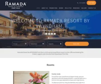 Ramadaresort.com.vu(Ramada Resort by Wyndham) Screenshot