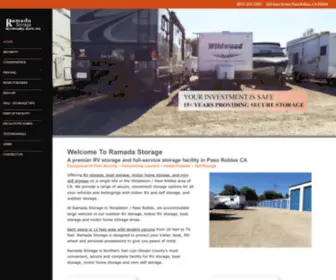 Ramadastorage.com(RV storage) Screenshot