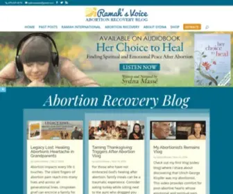 Ramahsvoice.com(Abortion Recovery Blog Sydna Masse) Screenshot