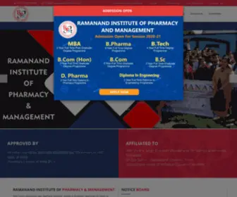 Ramanandinstitute.com(Ramanand Institute of Pharmacy & Management) Screenshot