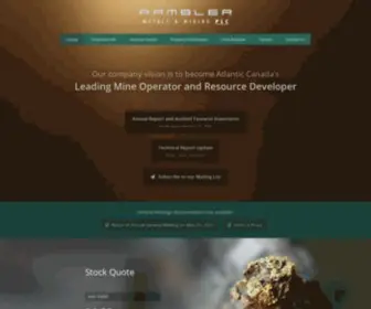 Ramblermines.com(Rambler Metals & Mining) Screenshot