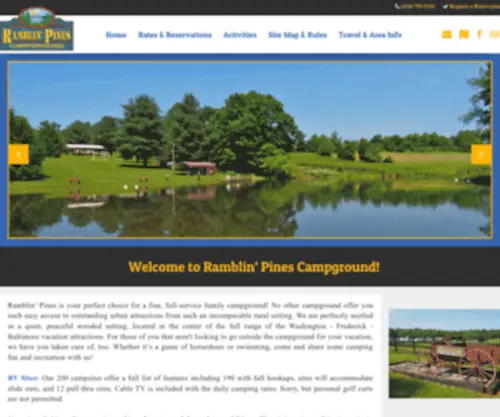 Ramblinpinescampground.com(Ramblin' Pines Campground) Screenshot