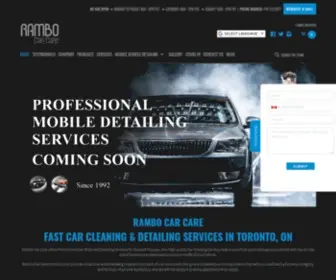 Rambocarcleaning.com(Rambo Car Care) Screenshot