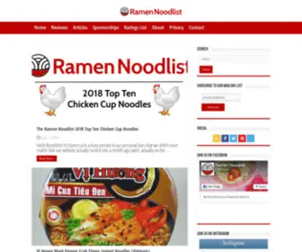 Ramennoodlist.com(Ramen Noodlist) Screenshot