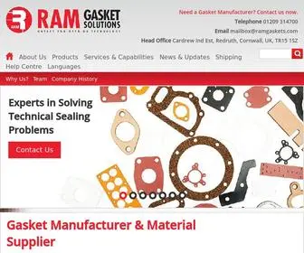 RamGaskets.com(Gasket Manufacturer & Material Supplier) Screenshot