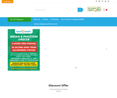 RamGmart.dk(Ram G Mart Shop Asian grocery online in Denmark) Screenshot