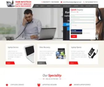 Raminfotechlaptopservice.com(Laptop service in chennai) Screenshot