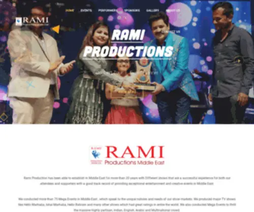 Ramiproductions.com(Event Management) Screenshot