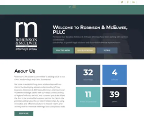 Ramlaw.com(Robinson & McElwee) Screenshot