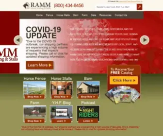 Rammfence.com(Horse Fencing & Stalls) Screenshot