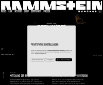 Rammstein.de(Völkerball) Screenshot