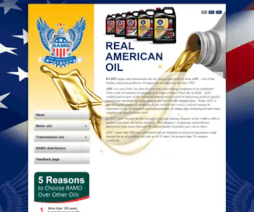 Ramoils.com(RAMO engine and transmission oils are cutting) Screenshot