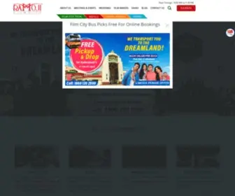 Ramojifilmcity.com(Largest Theme park & Amusement park in Hyderabad Ramoji Film City) Screenshot