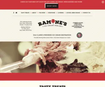 Ramonesicecream.com(Ramone's Old Fashioned Ice Cream Parlor) Screenshot
