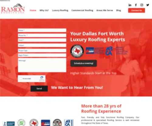 Ramonroofing.com(Fort Worth Roofing Company) Screenshot