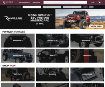 Rampageproducts.com Screenshot
