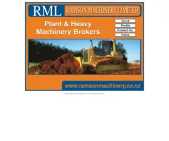 Ramsonmachinery.co.nz(Ramson Machinery Limited) Screenshot