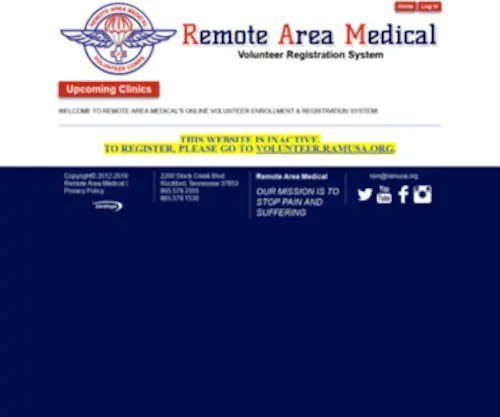 Ramvolunteers.org(Remote Area Medical) Screenshot