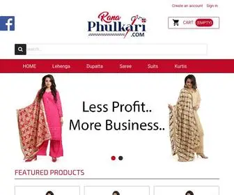 Ranaphulkari.com(World's 1st phulkari wholesale online store from Punjab INDIA) Screenshot