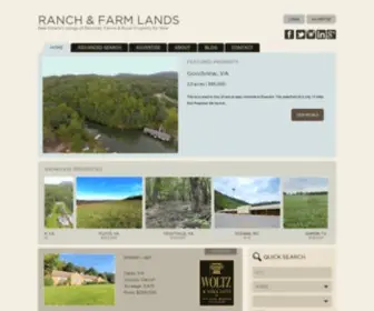 Ranchandfarmlands.com(Real Estate Listings of Farms) Screenshot