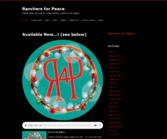 Ranchersforpeace.com(JOY TO THE RANCHLIMITED EDITION "Holiday Single" from R4P) Screenshot