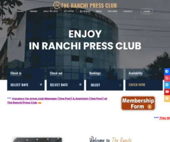 Ranchipressclub.in(The Ranchi Press Club) Screenshot