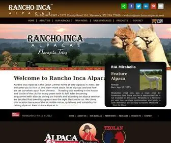 Ranchoincaalpacas.com(Rancho Inca Alpacas) Screenshot