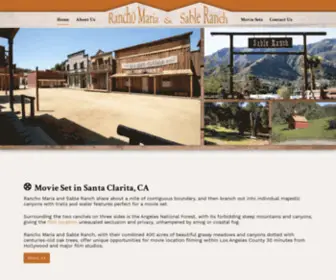 Ranchomariasable.com(Movie Set in Santa Clarita) Screenshot