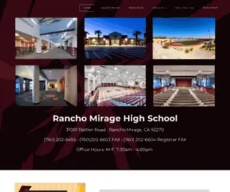 Ranchomiragehighschool.org(RANCHO MIRAGE HIGH SCHOOL) Screenshot