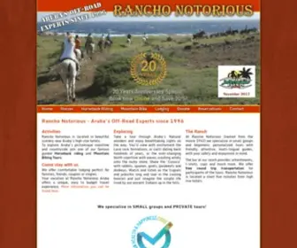 Ranchonotorious.com(Aruba Mountainbike & Horseback Riding) Screenshot