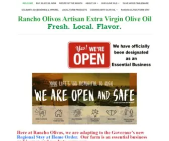 Ranchoolivos.com(Rancho Olivos Artisan Extra Virgin Olive Oil) Screenshot