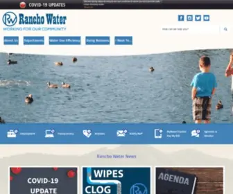 Ranchowater.com(Rancho California Water District) Screenshot