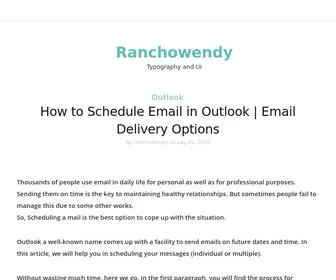 Ranchowendy.com(Typography and UI) Screenshot