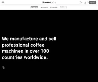Ranciliogroup.com(Professional Coffee Machines Leader Across the World) Screenshot
