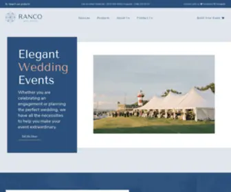 Rancotents.com(Ranco Events) Screenshot