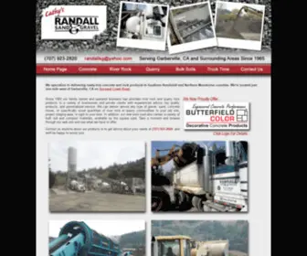 Randallsandandgravel.com(Randall Sand and Gravel) Screenshot