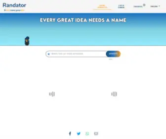 Randator.com(Brand name generator) Screenshot