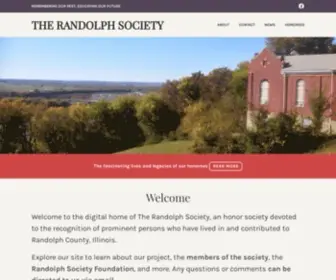 Randolphsociety.org(Remembering Our Past) Screenshot