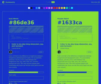 Randoma11Y.com(Endless collection of accessible color combos) Screenshot