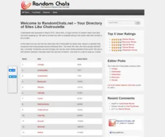 Randomchats.net(Directory of Sites Like Chatroulette) Screenshot