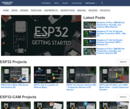 Randomnerdtutorials.com(Random Nerd Tutorials) Screenshot